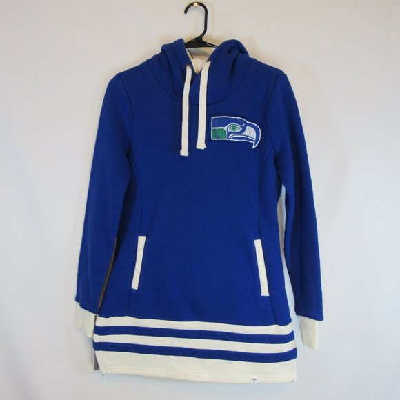 Fanatics Tops - Fanatics NFL Seattle Seahawks Blue Long Tunic Hooded Sweatshirt Hoodie B…